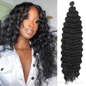 22inch 28inch Long Deep Wave Twist Crochet Hair Pink Synthetic Braiding Hair Deep Curly Wave Extensions For Black Women